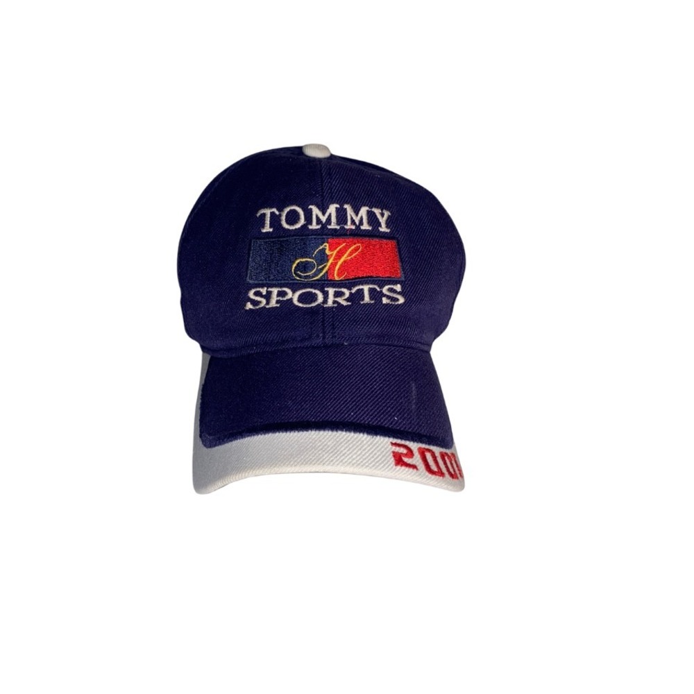 Tommy Sports 2001 Vintage Navy Blue Baseball Cap Hat Kanji Embroidery H Crest - Picture 2 of 6